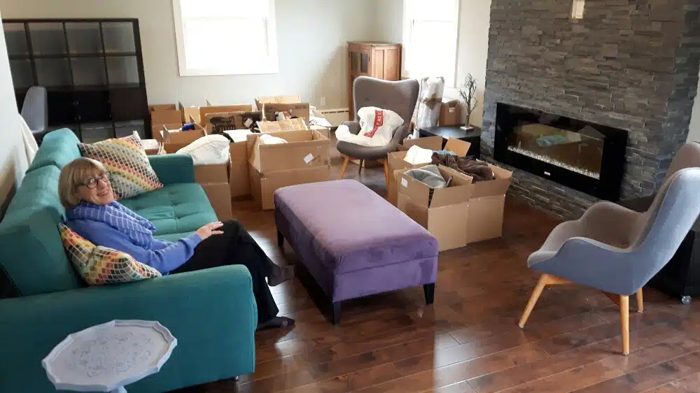 the living room begins
