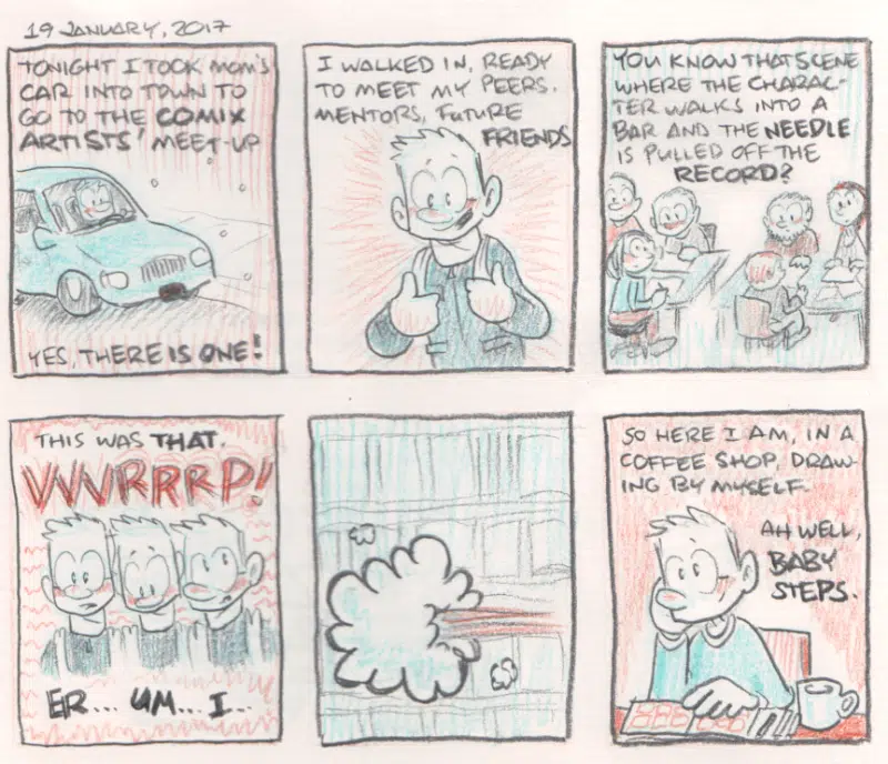 comic: chickening out on the Ch'town comix event