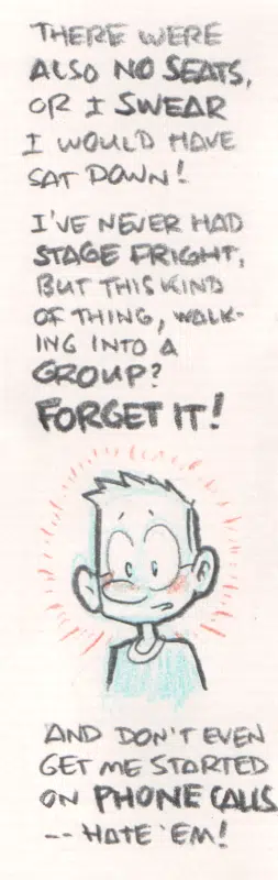 comic: I hate walking into groups by myself