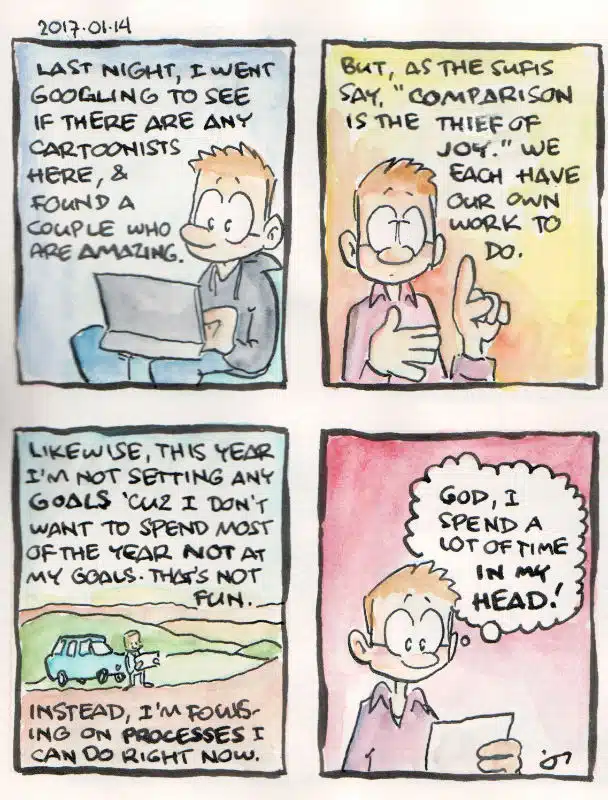 comic 1 - getting back to inking