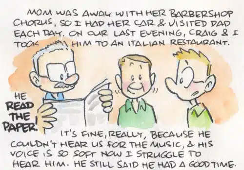 comic: dinner with Dad