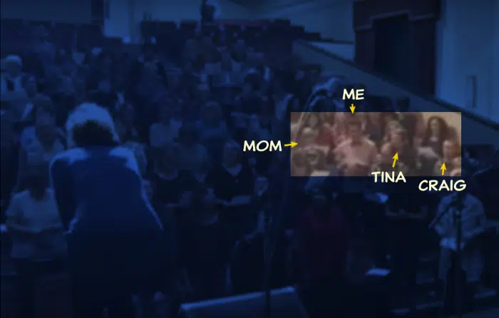 Playing with Choir - us in the crowd