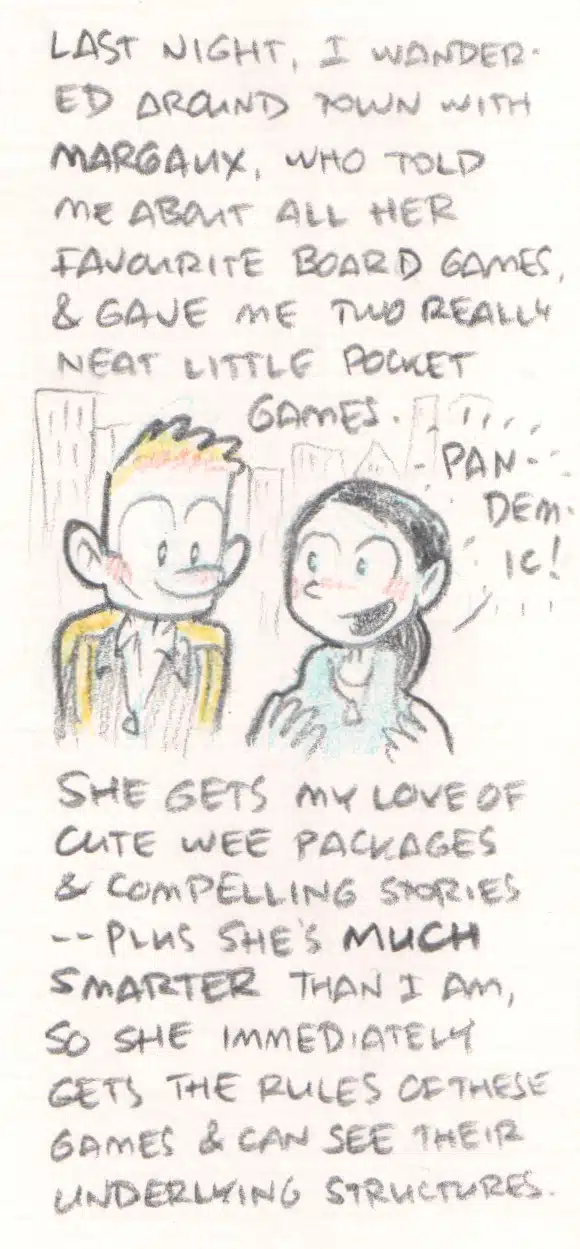 comic: hanging out with Margaux