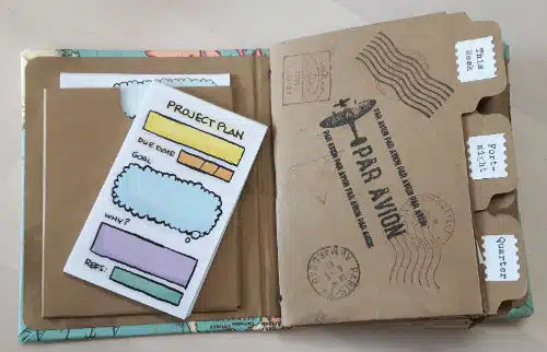 project planner, insides