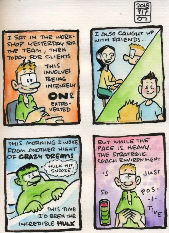 comic: friends and work in Toronto