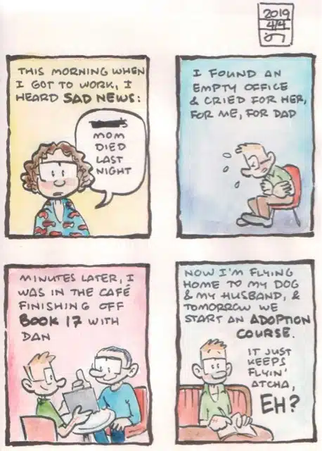 comics: loss, work, adoption, stuff