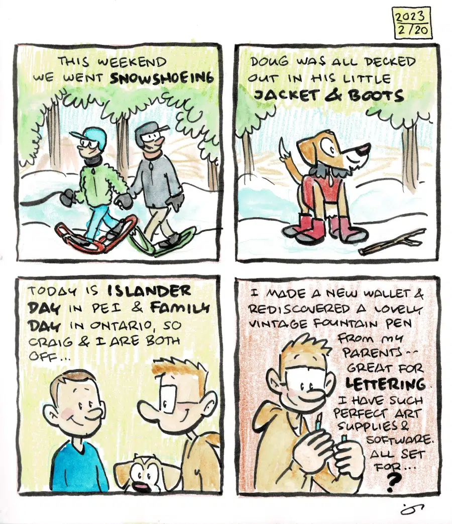 Diary comic: Going snowshoeing