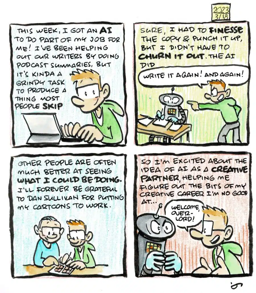 Diary comic: I used AI in my work for the first time this week.