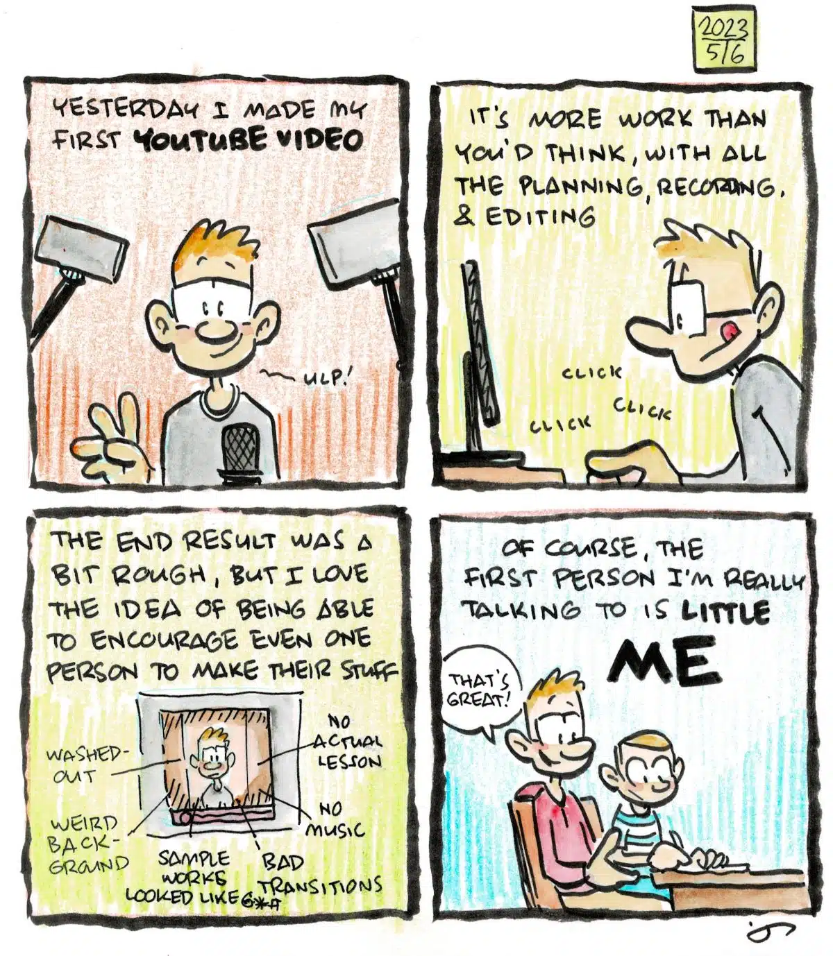 Diary comic: Making my first YouTube video