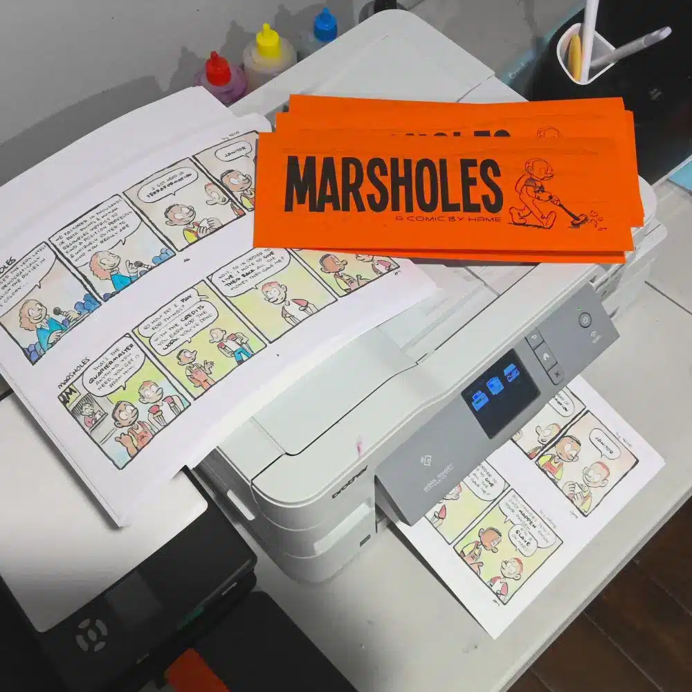 Photo: Printing my comic strip book