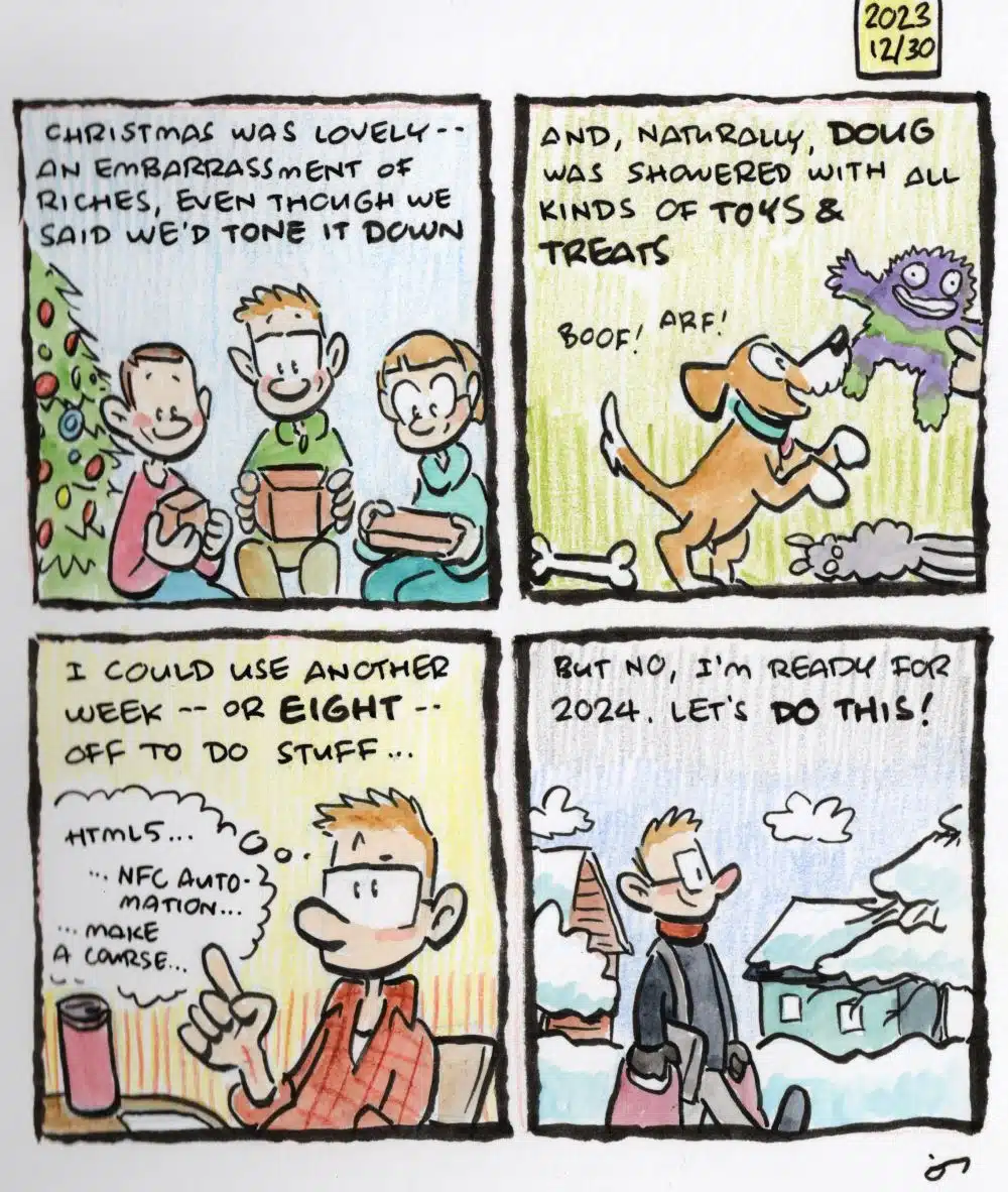 Diary comic: A lovely holiday; ready for 2024